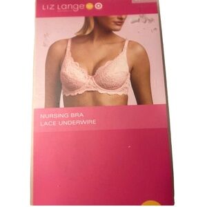 NWT Liz Lange pink lace Nursing Bra 40C